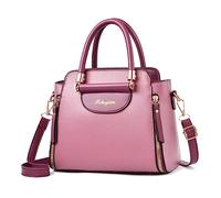 NICOLE & DORIS Bolso de Las Señoras Pequeño Bolso de Mano Diseñador Bolso Bandolera Mujer Bolso Hombro Cuero PU Bolsa de Mensajero Bolso con asa Superior Rosa Oscuro
