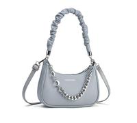 NICOLE & DORIS Bolso de Mano con Bandolera Bolso Bandolera Mujer Bolso de Cuadros Bolsos de Hombro con Cadena Bolso Cruzado PU Cuero Bolso de Noche Gris