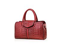 NICOLE & DORIS Bolso de Mano de Mujer Bolso de Cocodrilo Bolso Bandolera PU Cuero Bolso de Hombro Impermeable Bolsos Cruzados Bolsos de Fiesta Borgoña