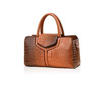 NICOLE & DORIS Bolso de Mano de Mujer Bolso de Cocodrilo Bolso Bandolera PU Cuero Bolso de Hombro Impermeable Bolsos Cruzados Bolsos de Fiesta Marrón