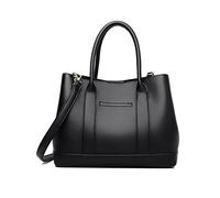 NICOLE & DORIS Bolso de Mano Grande,Bolsos de Moda Mujer Impermeable PU Cuero Bolso de Mujer para Trabajar Elegante Con Bandolera Ajustable Negro