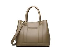 NICOLE & DORIS Bolso de Mano Grande,Bolsos de Moda Mujer Impermeable PU Cuero Bolso de Mujer para Trabajar Elegante Con Bandolera Ajustable Caqui