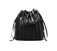 NICOLE & DORIS Bolso de Mano Mujer Bolso Noche Bolsos Plisado Modernos Bolso Bandolera PU Cuero Suave Bolso Hombro Elegante Bolso Fiesta Negro