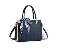NICOLE & DORIS Bolso de Mano Mujer Elegante Bolso Bandolera Cuero PU Bolso de Hombro Bolsa Cruzado Bolso Señoras Tote Trabajo Viaje Compras Azul