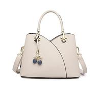 NICOLE & DORIS Bolso de Mano para Mujer Bolso Pequeño Bandolera Bolsa de Mensajero Lindo Bolsa de Hombro PU Cuero Bolso Crossbody Bolso con Asa Superior Blanco Roto