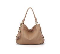 NICOLE & DORIS Bolso de Mano para Mujer Bolsos de Hombro de Cuero Suave Grande Elegante Bandolera Bolso Tote Bolso Con Bandolera Ajustable Caqui
