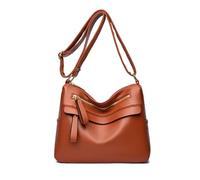 NICOLE & DORIS Bolso de Mensajero de Cuero PU Bolsos Mujer Bandolera Moda Bolso de Hombro Gran Capacidad para Trabaja Viaje Uso Diario Amarillo