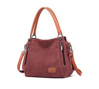 NICOLE & DORIS Bolso de Mujer de Mano Bolso Bandolera de Moda Grande Hombro Bolso de Diseño Bolso Señora Tote Simple Todos Los Días Escuela de Trabajo Café Morado