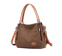 NICOLE & DORIS Bolso de Mujer de Mano Bolso Bandolera de Moda Grande Hombro Bolso de Diseño Bolso Señora Tote Simple Todos Los Días Escuela de Trabajo Marrón