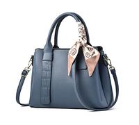 NICOLE & DORIS Bolso de Mujer de Mano Bolso Bandolera Elegante Bolso Hombro PU Cuero Bolsos de Diseñador Bolso Totes Bolsa de Mensajero Azul