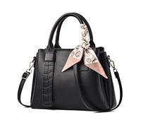 NICOLE & DORIS Bolso de Mujer de Mano Bolso Bandolera Elegante Bolso Hombro PU Cuero Bolsos de Diseñador Bolso Totes Bolsa de Mensajero Negro