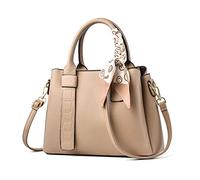 NICOLE & DORIS Bolso de Mujer de Mano Bolso Bandolera Elegante Bolso Hombro PU Cuero Bolsos de Diseñador Bolso Totes Bolsa de Mensajero Caqui