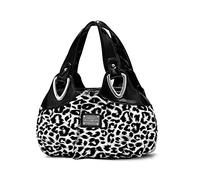 NICOLE & DORIS Bolso de Mujer de Mano Hombro Bolso de Moda Bolso de Las Señoras PU Cuero Bolso Mujer Bolsos de Fiesta Grande Bolsos de Bonitos con Estampado de Flores Leopardo