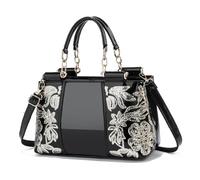 NICOLE&DORIS Bolso de Mujer Estampado de Flores a Prueba de Agua de Charol