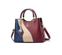 NICOLE & DORIS Bolso de Mujer Pequeño Bolso Bandolera Lindo Bolso de Hombro Cuero PU Bolso Tote Multicolor Bolsa de Mensajero para Niñas Burdeos