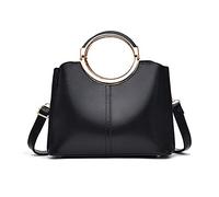 NICOLE & DORIS Bolso de Mujer Pequeño Bolso Bandolera Mujer de Crossbody Moda Hombro Bolso Multifunción Bolso de Las Señoras Cuero Bolso PU con 3 Compartimentos Negro