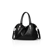 NICOLE&DORIS Bolso de nuevas señoras de bolso clásico de la manera ocasional suave del bolso de hombro portátil de la mujer bolsas de mensajero del bolso de las mujeres(Black)