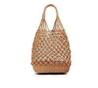NICOLE & DORIS Bolso de Playa Grande Bolso Bandolera de Paja Mujer Bolso de Hombro de Paja Bolso de Malla Bolsa Tejida de Ratán Bolsos Totes para Picnic, Verano, Compras Caqui
