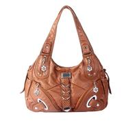 NICOLE & DORIS Bolso Hobo Mujer Bolso de Mano Retro Bolsos Bandolera Grande PU Cuero Suave Bolso Shopper Totes Bolso Hombro Impermeable per Lavoro, Shopping e Viaggi Marrón