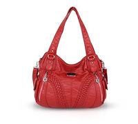 Nicole & Doris Bolso Hombro Mujer Grande Cremallera Tote Bolso Cuero Bolso PU Bandolera Bolso con Impresión Tejido