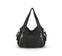 NICOLE & DORIS Bolso Hombro Mujer Grande Cremallera Tote Bolso Cuero Bolso PU Bandolera Bolso con Impresión Tejido