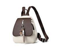 NICOLE & DORIS Bolso Mochila Mujer Pequeña Mochila Mini Linda para Niñas Mochila Antirrobo Bolso Bandolera Cuero PU Mochila para Viaje Universidad Trabaj Café