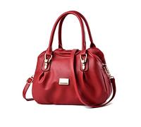 NICOLE & DORIS Bolso Moderno Mujer Bolso de Mano Elegante Bolso Bandolera PU Cuero Bolsos Cruzados Bolso Hombro Bolso Shopper Bolso Tote Bandolera Borgoña