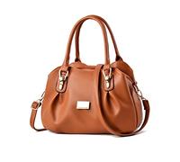 NICOLE & DORIS Bolso Moderno Mujer Bolso de Mano Elegante Bolso Bandolera PU Cuero Bolsos Cruzados Bolso Hombro Bolso Shopper Bolso Tote Bandolera Marrón