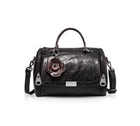 NICOLE & DORIS Bolso Mujer Bolsos de Hombro Pequeños Bolsos Florales Bolso Bandolera Mujer Piel Bolsos Vintage con Asas Superiores Negro