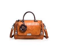 NICOLE & DORIS Bolso Mujer Bolsos de Hombro Pequeños Bolsos Florales Bolso Bandolera Mujer Piel Bolsos Vintage con Asas Superiores Marrón