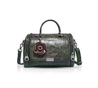 NICOLE & DORIS Bolso Mujer Bolsos de Hombro Pequeños Bolsos Florales Bolso Bandolera Mujer Piel Bolsos Vintage con Asas Superiores Verde Scuro