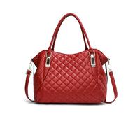 NICOLE & DORIS Bolso Mujer Grande Bolso Tote Bandolera Bolso Hombro PU Cuero Suave Bolso de Mano para Viajes de Trabajo,Shopper Burdeos