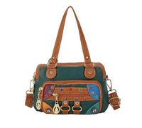 NICOLE & DORIS Bolso Mujer Pequeño Bolso Bandolera Unicos Bolsos de Hombro Retro Bolso de Moda PU Cuero Mini Crossbody Bag Bolso Cruzado para Escuela Viaje Uso Diario Verde Oscuro