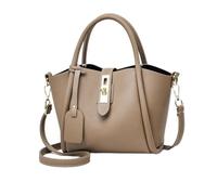 NICOLE & DORIS Bolso Pequeño con Asa Superior,Bolsos de Mano Moda de PU Piel Bolso de Hombro de Mujer Para el trabajo Compras Viajar Caqui oscuro