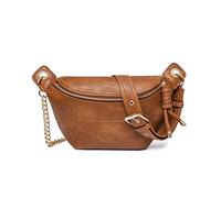 NICOLE & DORIS Bolso Riñonera Mujer Bolso Bandolera Pequeño Bolsos de Hombro PU Cuero Bolsos de Mano Cadena Bolsa de Mensajero Bolsos Cruzados Marrón