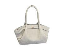 NICOLE & DORIS Bolso Shopper Mujer Bolso Tote Elegante Bolsos Bandolera Grandes Bolso Hombro de Ante Bolso de Mano per Lavoro, Shopping e Viaggi Gris