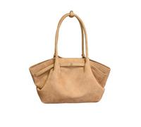 NICOLE & DORIS Bolso Shopper Mujer Bolso Tote Elegante Bolsos Bandolera Grandes Bolso Hombro de Ante Bolso de Mano per Lavoro, Shopping e Viaggi Caqui