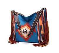 NICOLE & DORIS Bolso Tote de Color Bolso Bandolera Mujer Grande Bolsos Etnicos Bolsos Hobo Bolso Hombro Casual Bolso de Mano para Playa Shopper Viaje Patrón 5