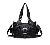 NICOLE & DORIS Bolso Tote Mujer Bolso Bandolera Retro Bolso Hobo Bolso de Mano PU Cuero Suave Bolso Hombro Casual Bolso Cruzados per Lavoro, Shopping e Viaggi Negro