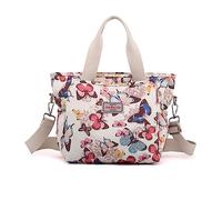 NICOLE & DORIS Bolso Tote Mujer Grande Bolso de Mano Estampado Bolso Bandolera de Bolsillo Múltiple Bolso Hombro Casual Bolso Shopper Mariposas Colores
