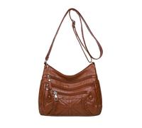 NICOLE & DORIS Bolsos Bandolera Mujer Retro Bolsos Cruzados Bolso Hombro PU Cuero Impermeable Bolso de Bolsillo Múltiple Bolso Crossbody per Lavoro, Shopping e Viaggi Marrón
