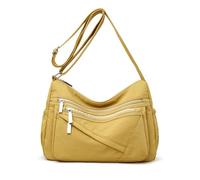 NICOLE & DORIS Bolsos Bandolera para Mujer Bolsos de Hombro Grande Bolsos Cruzados Múltiples Bolsillo Bolsa de Mensajero para Escuela Viaje Trabaja Amarillo