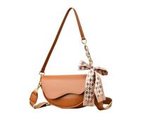 NICOLE & DORIS Bolsos Bandolera Para Mujer Elegante bolso de mano y bandolera Cuero PU Bolso de Hombro Pequeña de Mujer, con Correa Ancha Ajustable Y ExtraíBle Marrón claro