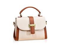 NICOLE & DORIS Bolsos Cruzados de Mujer Bolsos de Mano Pequeños Bolsos Bandolera Cuero PU Bolso de Hombro Crossbody Bolso de Patchwork Bolsa de Mensajero Beige