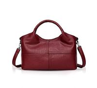 NICOLE & DORIS Bolsos de Hombro para Mujer Bolsos de Moda Bolsos de asa Superior Bolsa de Mano Bolsos para Mujer de Cuero Suave Vino Rojo