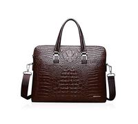 NICOLE & DORIS Bolsos de Mano 2 Piezas Bolso Bandolera de Mujer Maletín de Hombre Maletín para Business Bolsa de Mensajero Cuero PU Bolsos de Hombro Trabajo Marrón