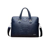 NICOLE & DORIS Bolsos de Mano 2 Piezas Bolso Bandolera de Mujer Maletín de Hombre Maletín para Business Bolsa de Mensajero Cuero PU Bolsos de Hombro Trabajo Azul