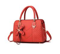 NICOLE & DORIS Bolsos de Mano Crossbody Bolso Pequeña Mujer Clásica Bolso Bandolera Cuero PU Bolso de Hombro con Colgante Rojo
