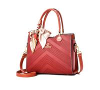 NICOLE & DORIS Bolsos de Mano Moda Bolso de Mujer Pequeño Bolso Estampado Bolsos Señora Bandolera Cuero PU Bolso de Hombro Bolsos de Fiesta Burdeos