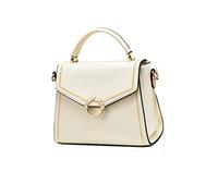 NICOLE & DORIS Bolsos de Mano Mujer Bolso Bandolera Pequeño Bolsa de Mensajero Mujer Lindo Bolsa Cruzado PU Cuero Bolso con Perlas Blanco